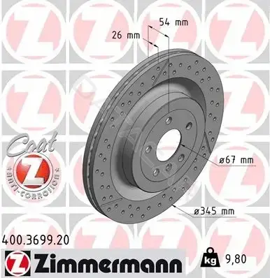 Тормозные диски ZIMMERMANN 400.3699.20