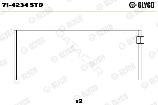 Вкладыши шатунные GLYCO 71-4234STD