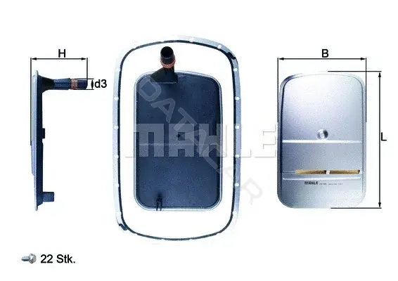 Фильтр масляный акпп KNECHT/MAHLE HX165KIT