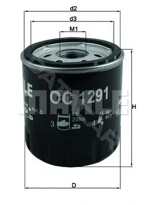 Масляный фильтр KNECHT/MAHLE OC1291