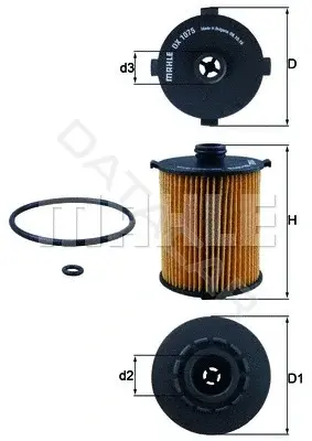 Масляный фильтр KNECHT/MAHLE OX1075D