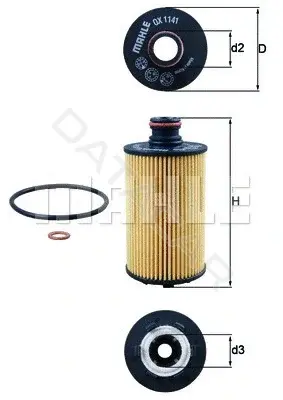 Масляный фильтр KNECHT/MAHLE OX1141D