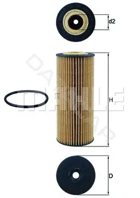 Масляный фильтр KNECHT/MAHLE OX1162D