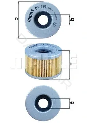 Масляный фильтр KNECHT/MAHLE OX791