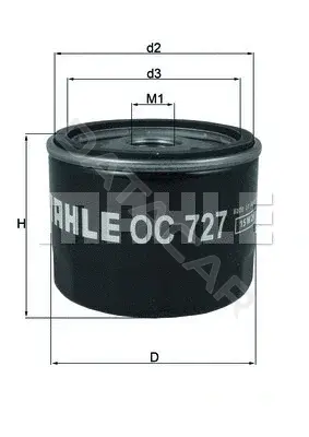 Масляный фильтр KNECHT/MAHLE OC727