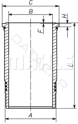 Гильза цилиндра KNECHT/MAHLE 037LW00107001