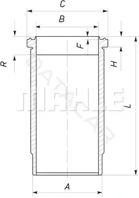 Гильза цилиндра KNECHT/MAHLE 061WN0900