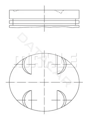 Поршень двигателя KNECHT/MAHLE 0052400
