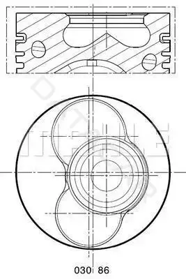Поршень двигателя KNECHT/MAHLE 0308602