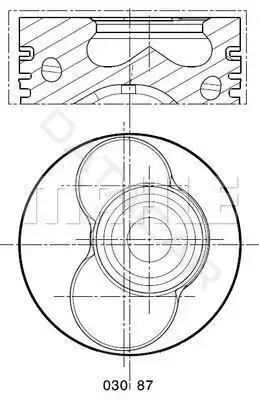 Поршень двигателя KNECHT/MAHLE 0308702