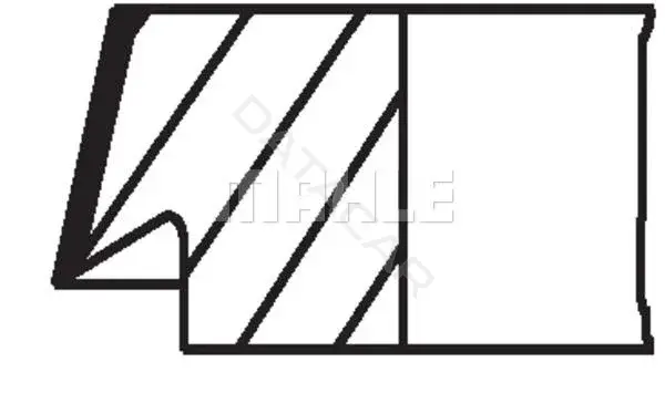 Кольца поршневые KNECHT/MAHLE 08176N0