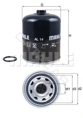 Фильтр влагоотделителя KNECHT/MAHLE AL14