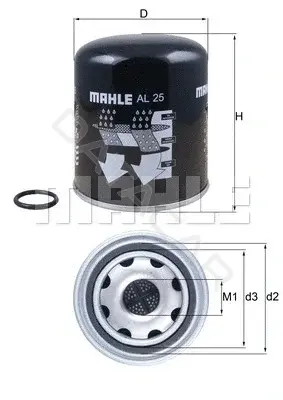 Фильтр влагоотделителя KNECHT/MAHLE AL25