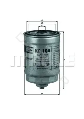 Топливный фильтр KNECHT/MAHLE KC104