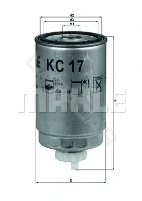 Топливный фильтр KNECHT/MAHLE KC17D
