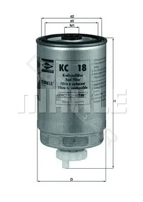 Топливный фильтр KNECHT/MAHLE KC18