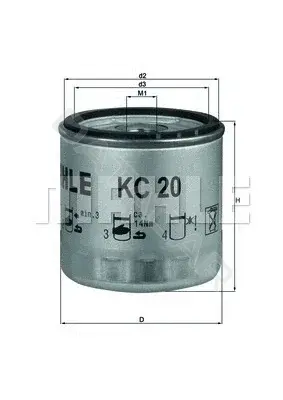 Топливный фильтр KNECHT/MAHLE KC20