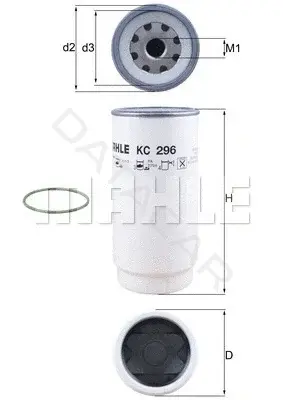 Топливный фильтр KNECHT/MAHLE KC296D