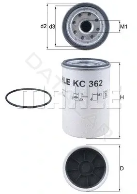 Топливный фильтр KNECHT/MAHLE KC362D