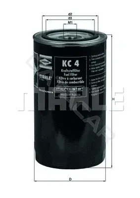 Топливный фильтр KNECHT/MAHLE KC4
