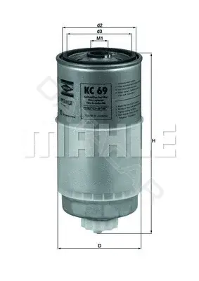 Топливный фильтр KNECHT/MAHLE KC69
