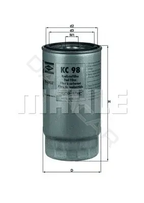 Топливный фильтр KNECHT/MAHLE KC98