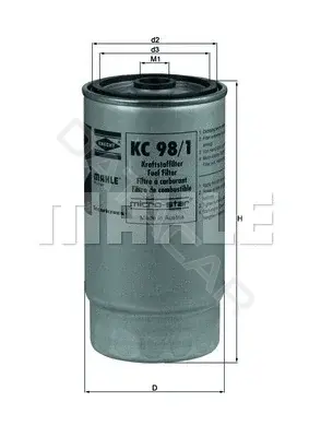 Топливный фильтр KNECHT/MAHLE KC98/1