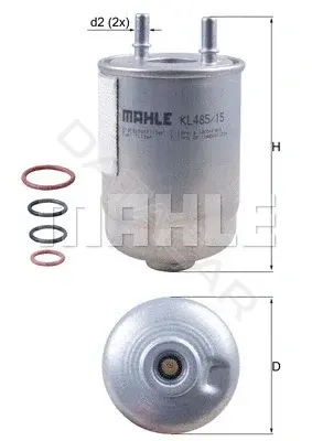 Топливный фильтр KNECHT/MAHLE KL485/15D