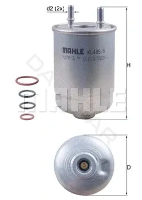 Топливный фильтр KNECHT/MAHLE KL485/5D