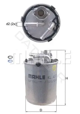 Топливный фильтр KNECHT/MAHLE KL497D