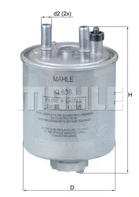 Топливный фильтр KNECHT/MAHLE KL638