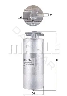 Топливный фильтр KNECHT/MAHLE KL659