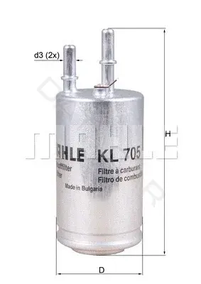 Топливный фильтр KNECHT/MAHLE KL705
