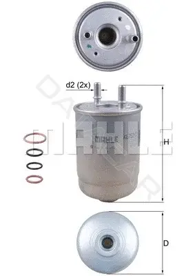 Топливный фильтр KNECHT/MAHLE KL752/2D