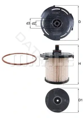 Топливный фильтр KNECHT/MAHLE KX387D