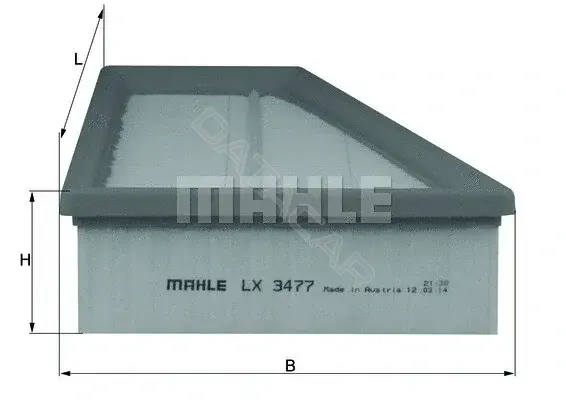 Воздушный фильтр KNECHT/MAHLE LX3477