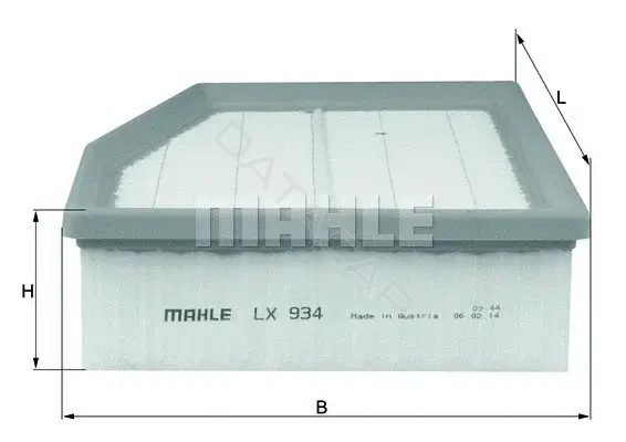 Воздушный фильтр KNECHT/MAHLE LX934