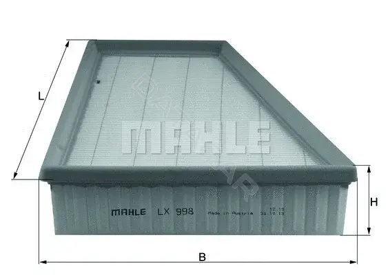 Воздушный фильтр KNECHT/MAHLE LX998