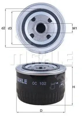 Масляный фильтр KNECHT/MAHLE OC102