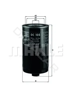 Масляный фильтр KNECHT/MAHLE OC105
