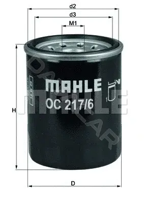 Масляный фильтр KNECHT/MAHLE OC217/6
