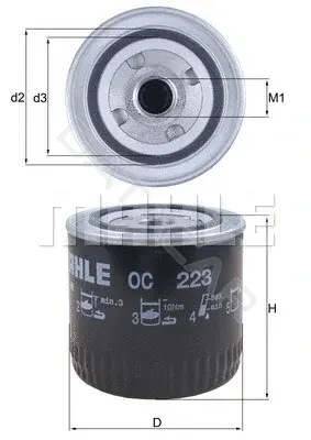 Масляный фильтр KNECHT/MAHLE OC223