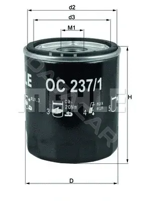Масляный фильтр KNECHT/MAHLE OC237/1