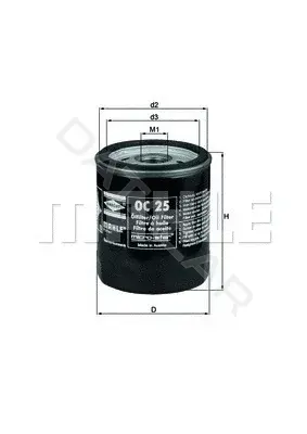 Масляный фильтр KNECHT/MAHLE OC25