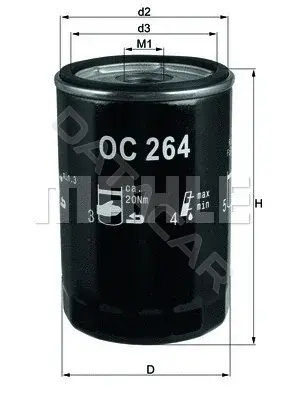 Масляный фильтр KNECHT/MAHLE OC264