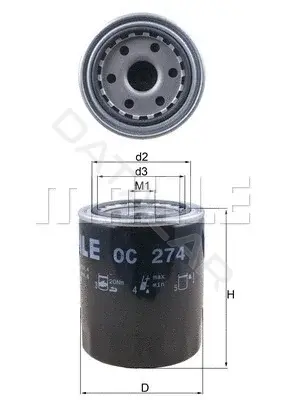 Масляный фильтр KNECHT/MAHLE OC274