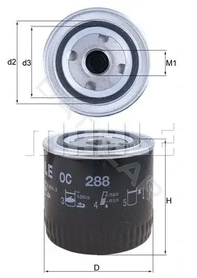 Масляный фильтр KNECHT/MAHLE OC288