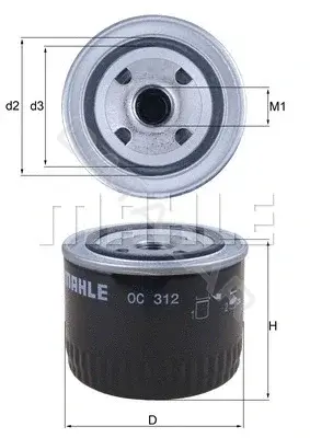 Масляный фильтр KNECHT/MAHLE OC312