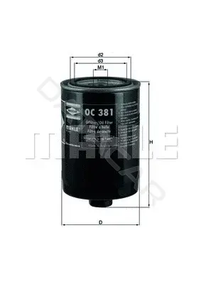 Масляный фильтр KNECHT/MAHLE OC381