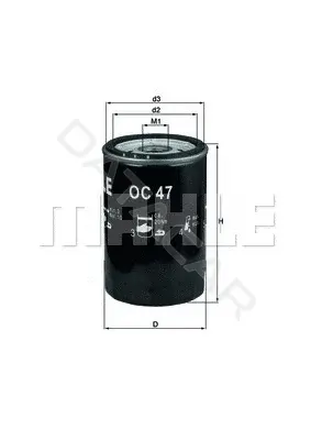 Масляный фильтр KNECHT/MAHLE OC47OF